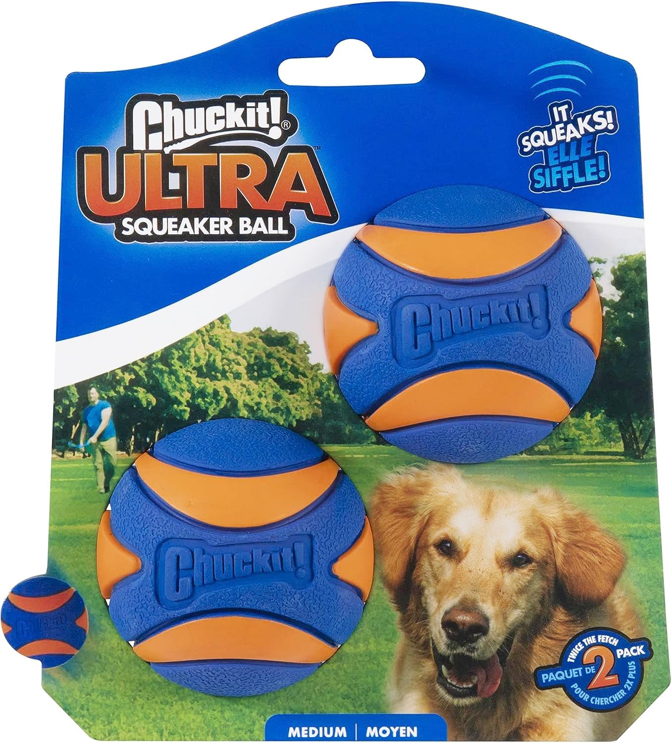 ChuckIt! Ultra Ball Dog Toy, Durable High Bounce Floating Rubber Dog Ball