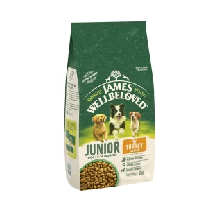 James Wellbeloved Junior Turkey & Rice 2 kg Bag, Hypoallergenic Dry Dog Food
