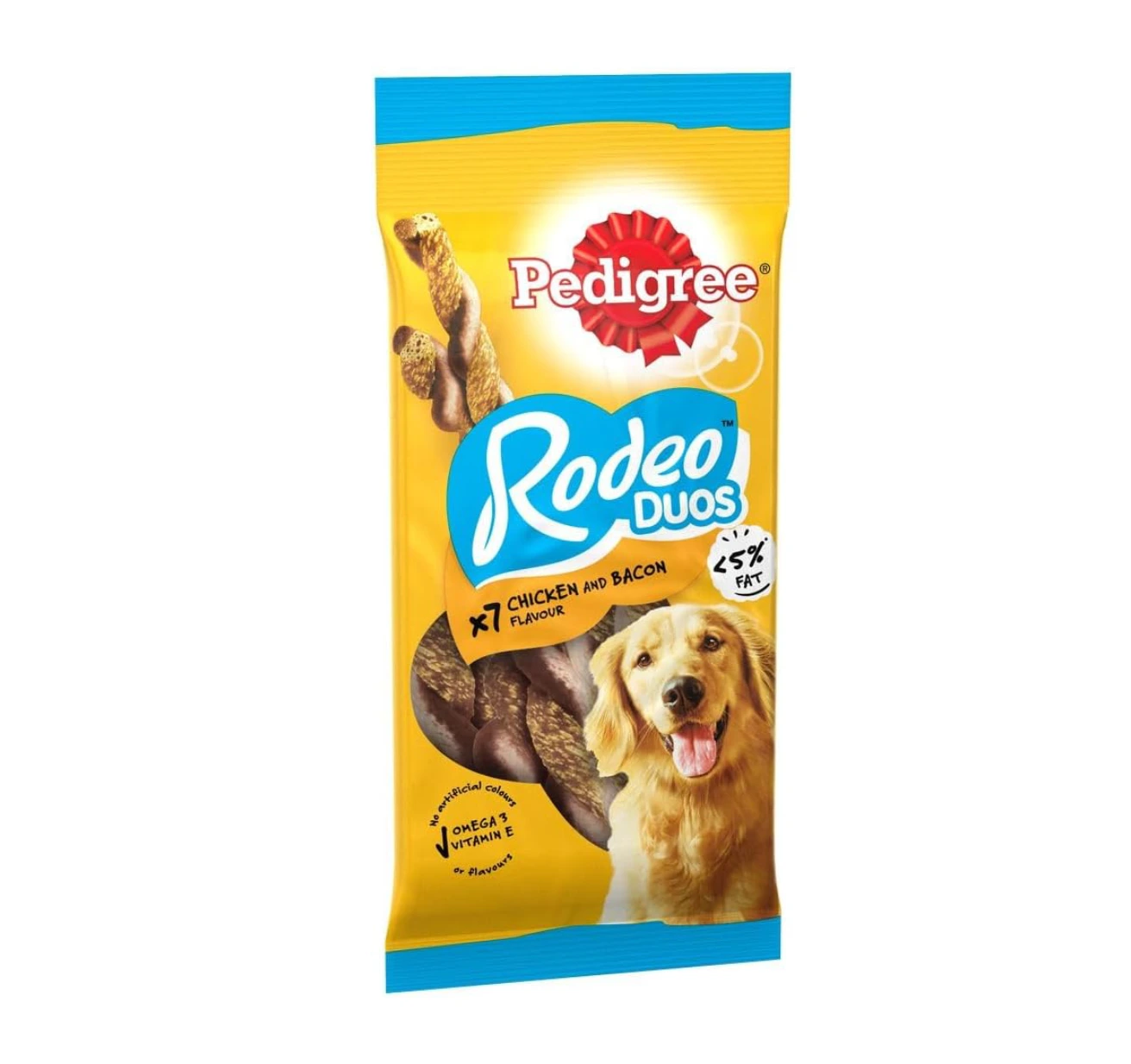 Pedigree Rodeo Duos - Dog Treats - with Chicken and bacon - 70 Sticks (Pack of 10)