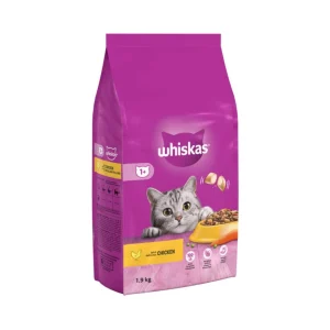 Whiskas 1+ Chicken 1.9kg Bag, Adult Cat Dry Food