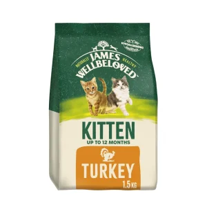 James Wellbeloved Junior Turkey 1.5 kg Bag, Hypoallergenic Kitten Dry Cat Food