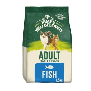 James Wellbeloved Adult Fish 1.5 kg Bag, Hypoallergenic Dry Cat Food