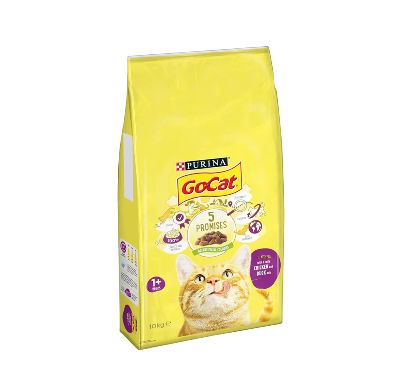 Go-Cat Adult Chicken & Duck Dry Cat Food 10kg (Packaging may vary)