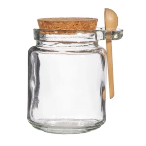 Sass & Belle Small Jar With Cork Lid And Spoon