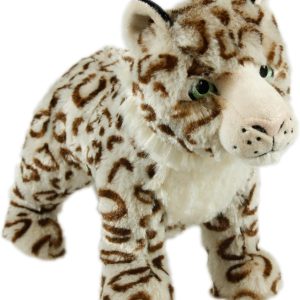 Animal Instincts Snow Mates Sophia Snow Leopard, Squeaky Soft Plush Chew Companion Dog Toy - Large